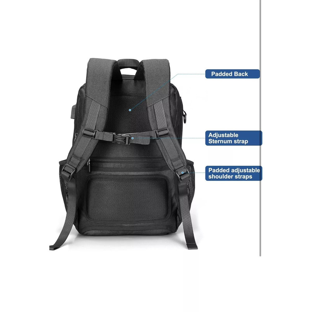 Stover Laptop Dark Grey Backpack - Picture 2 of 7